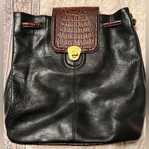 Brahmin Cinch Backpack Black and Brown 🎄Clear-Out